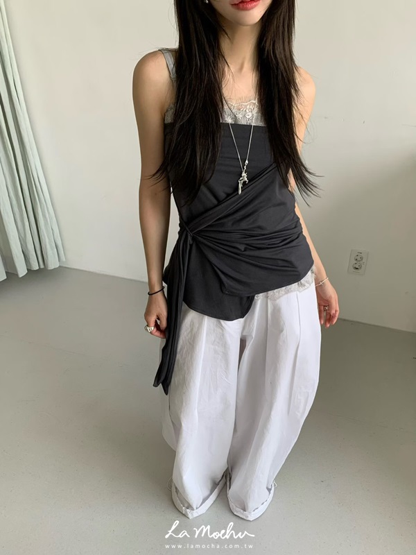 扭結彈性平口背心
